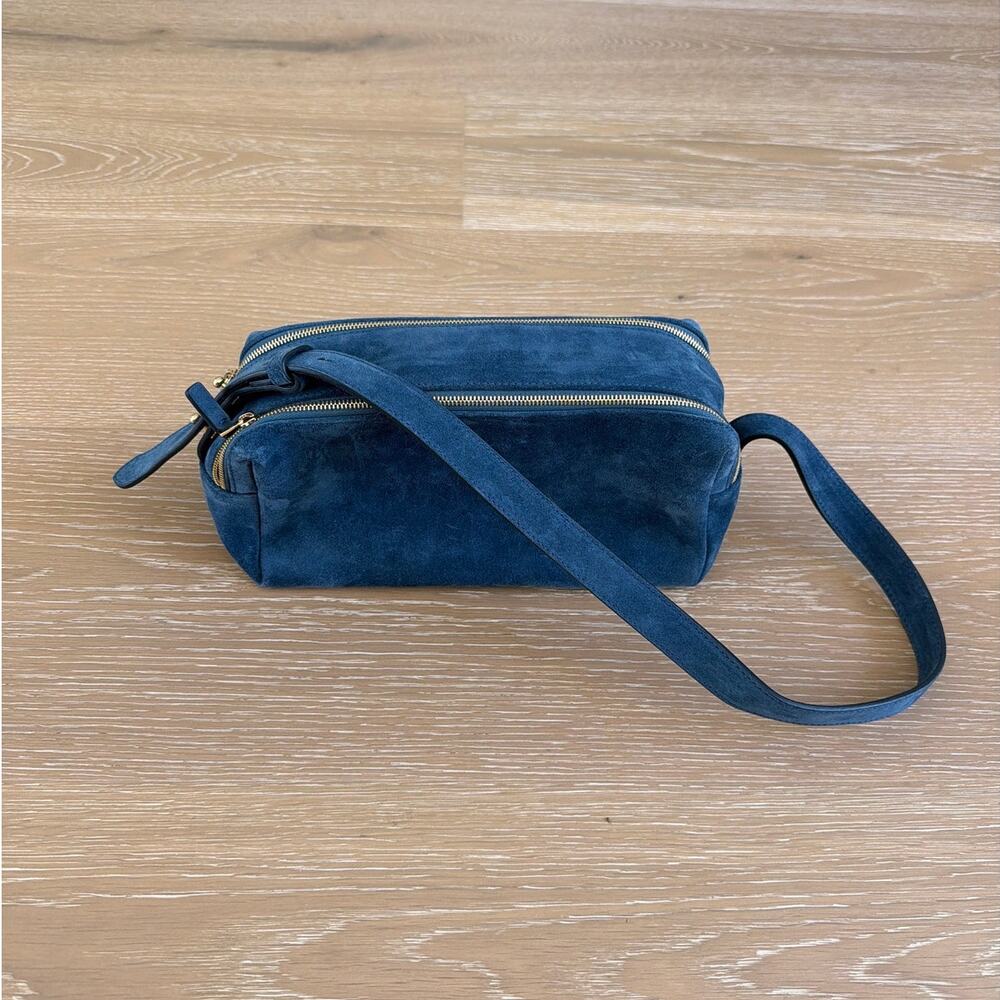 Elleme Shoulder Bag Trousse Suede Marine Blue